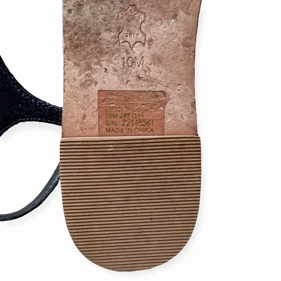 TORY BURCH Violet Metallic Thong Sandal Flip Flop Flats, Size 10